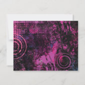 Mogen David Circular Star Bat Mitzvah Reply Card RSVP Kaartje (Achterkant)