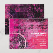 Mogen David Circular Star Bat Mitzvah Reply Card RSVP Kaartje (Voorkant / Achterkant)