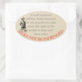 mogen niet worden geschonden ovale sticker (Tas)