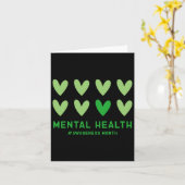 Mogen we de groene Mental Health Awareness Maand D Kaart (Gele Bloem)