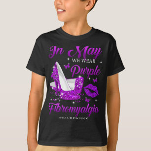 Mogen we Paarse hoge hakken fibromyalgie Awarene D T-shirt