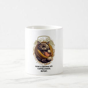 Moger Powered by Sarcasm Cat T-shirt 3 Uur Slaap Koffiemok