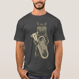 Moggy Kat Zonnebriluba Domestic Shorthairubist bo T-shirt