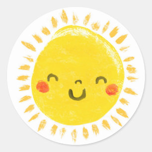Moghrey mie ghrian (Sunshine) Ronde Sticker