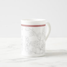 Mogol-ontwerp op een Bone China mok