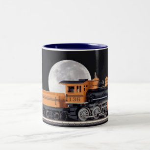 Mogul-Mok voor stoamlocomotief Tweekleurige Koffiemok