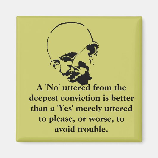 Mohandas Gandhi Quote Magneet (Voorkant)