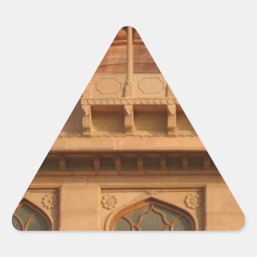 Mohatta Palace Museum: iconisch ontwerp Driehoek Sticker (Voorkant)