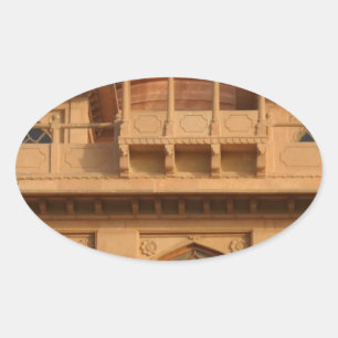 Mohatta Palace Museum: iconisch ontwerp Ovale Sticker