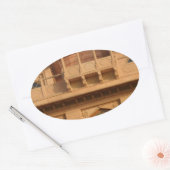 Mohatta Palace Museum: iconisch ontwerp Ovale Sticker (Envelop)