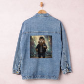 "Mohawk Capybara: De rivier op rocken!" Denim Jacket (Hangar)