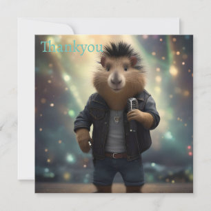 "Mohawk Capybara: Rockin' the River!" Bedankkaart