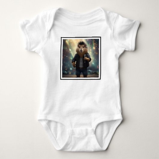 "Mohawk Capybara: Rockin' the River!" Romper (Voorkant)