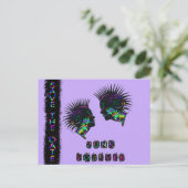 Mohawk enregistrer la date carte postale punk rock (Debout devant)