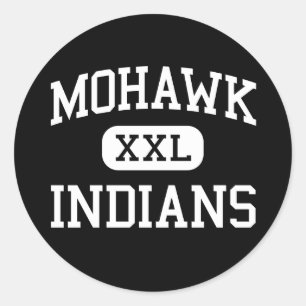 Mohawk - Indianen - Middelbare school - Marcola Or Ronde Sticker
