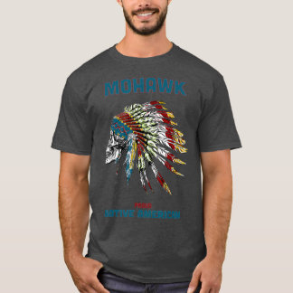 Mohawk Inheemse Amerikaanse Indische Retro  T-shirt