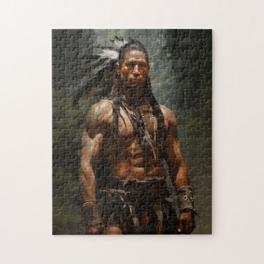 Mohawk krijger legpuzzel (Verticaal)