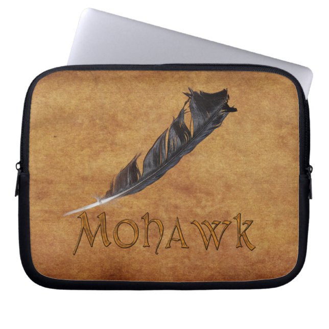 MOHAWK Native American Feather-laptophoes Laptop Sleeve (Voorkant)