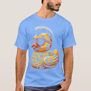 Mohawk Rubber Eend Punk Rock Rockeroddler Jongens T-shirt
