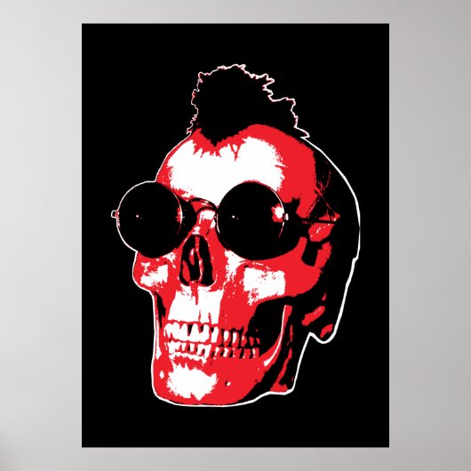 Mohawk Skull - Rock’n’Roll Poster (Voorkant)