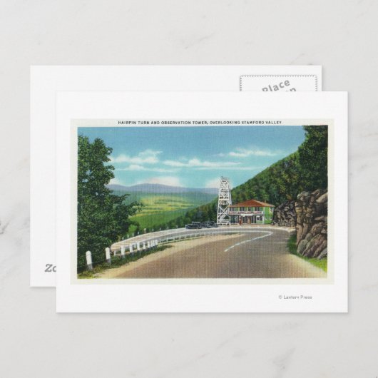 Mohawk Trail Hairpin Draai & Observatower Briefkaart (Voorkant / Achterkant)