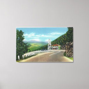 Mohawk Trail Hairpin Draai & Observatower Canvas Afdruk