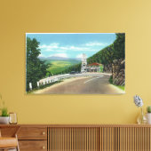 Mohawk Trail Hairpin Draai & Observatower Canvas Afdruk (Insitu (Woonkamer))