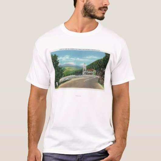 Mohawk Trail Hairpin Draai & Observatower T-shirt (Voorkant)