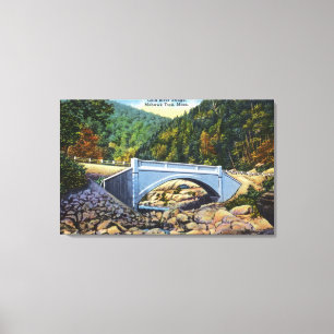 Mohawk Trail Uitzicht van de Koudrivierbrug Canvas Afdruk