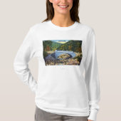 Mohawk Trail Uitzicht van de Koudrivierbrug T-shirt (Voorkant)