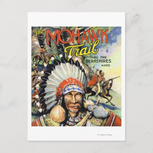 Mohawk Trail, Uitzicht van Mohawk Indians Briefkaart (Voorkant)