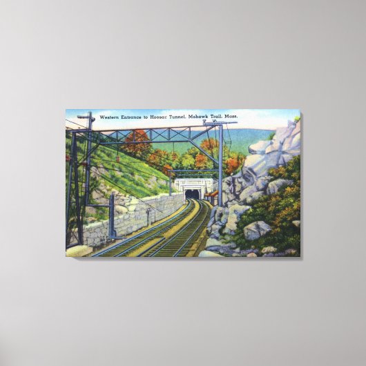 Mohawk Trail Uitzicht van W. Entrance to Hoosac Canvas Afdruk (Voorkant)