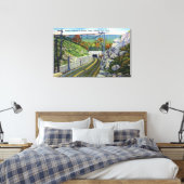 Mohawk Trail Uitzicht van W. Entrance to Hoosac Canvas Afdruk (Insitu (Slaapkamer))
