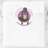 Mohawkey Monkey Ronde Sticker (Tas)