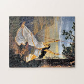 MOHINI OVER EEN WACHTE puzzel Legpuzzel (Horizontaal)