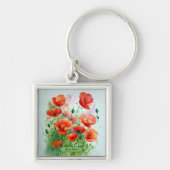 Mohnblumenwiese, Aquarell -  Sleutelhanger (Voorkant)