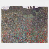 Mohnfeld, Gustav Klimt Fleece Deken (Voorkant (Horizontaal))