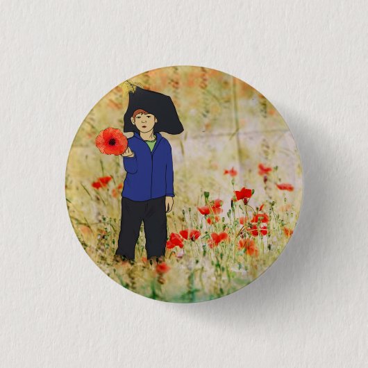 Mohnfeld Ronde Button 3,2 Cm (Voorkant)