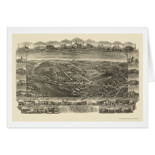 Mohnsville, carte panoramique de PA - 1898 (Devant horizontal)