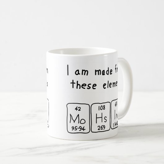Mohsin nom de table périodique mug (Devant droit)