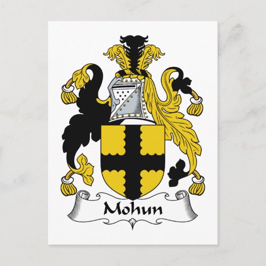 Mohun Family Crest Briefkaart (Voorkant)