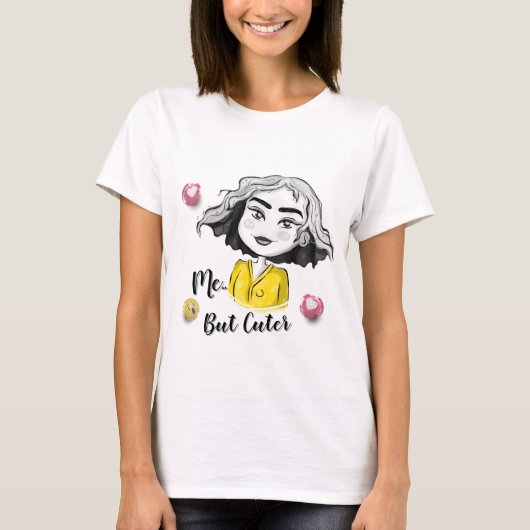 Moi, Mais Plus Mignon | Fille Chibi Kawaii T-shirt (Devant)