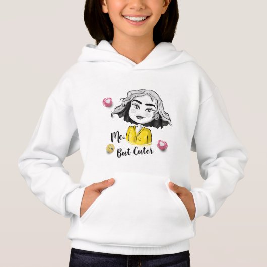 Moi, Mais Plus Mignon | Sweat à Capuche Fille Chib (Devant)