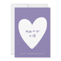 moi plus toi égale carte de la Saint-Valentin d'am
