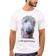Moi promène mon Hooooouman T-Shirt drôle Irish Wol