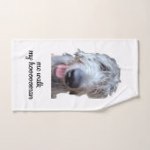 Moi qui promène mon Hoooooman Irish Wolfhound Serv (Serviette à main)