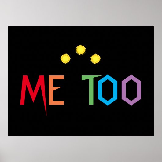 MOI TROP Colorée Poster Arc En Ciel (Devant)