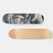 Moine entre une vague déchaînée Skateboard Deck (Horz)