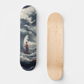 Moine entre une vague déchaînée Skateboard Deck (Recto)