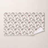 Moineaux Charmants et Fleurs (Serviette à main)